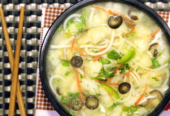 Fish Vegetable and Noodle Soup Recipe