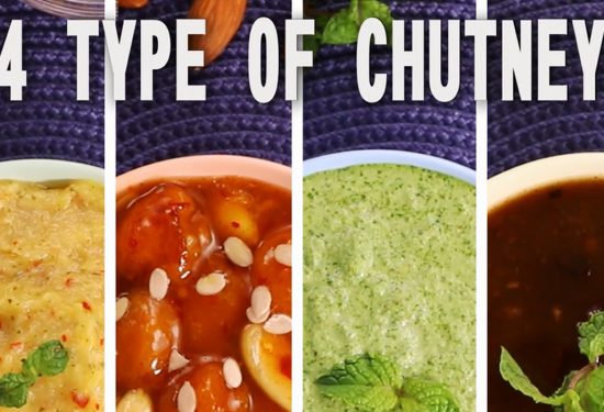 Four types of Chutney