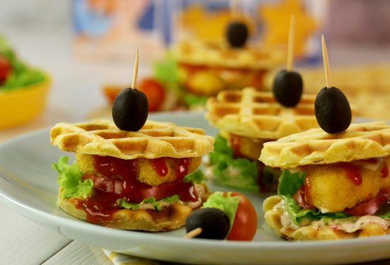 Waffle Sliders With Fish Nuggets Recipe