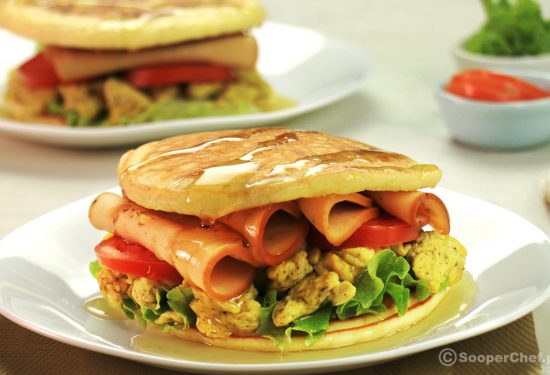 Mortadella Pancake Sandwich Recipe