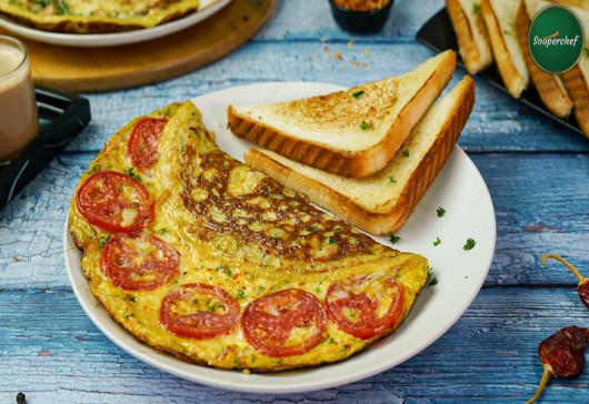 Chicken Cheese Omelette and Vegetable Omelette Recipe