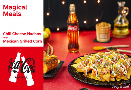 Chili Cheese Nachos with Mexican Grilled Corn