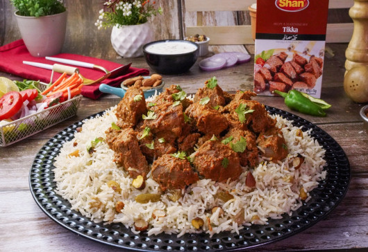 Mutton Tikka Rice Platter Recipe