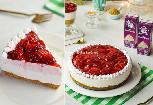 Strawberry Cheesecake | No Bake Cheesecake Recipe