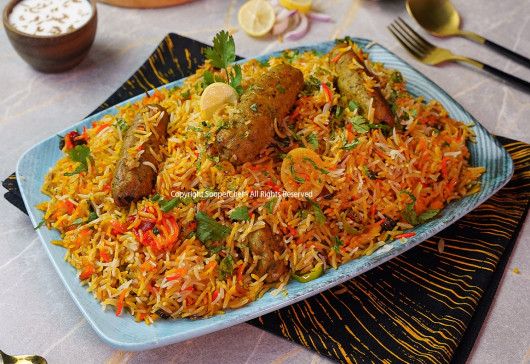 Chicken Malai Kabab Biryani Recipe