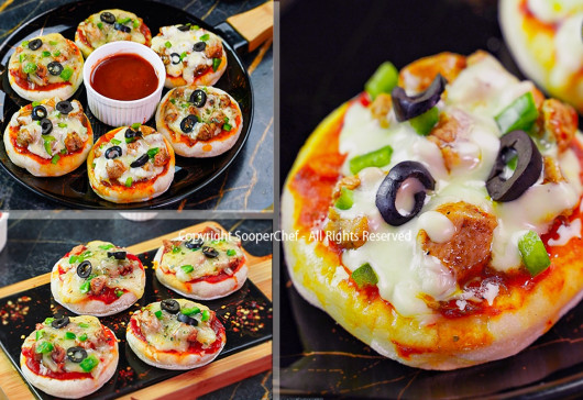 Mini Pizza Recipe Without Oven by SooperChef