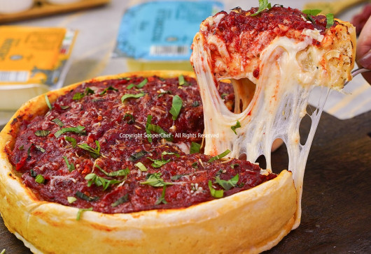 Deep Dish Pizza Recipe (Chicago Style ) Recipe by SooperChef
