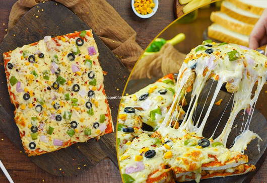 Delicious Bread Pizza Without Oven Recipe