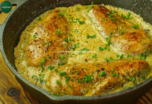 Creamy Herb Chicken with Rice Recipe by SooperChef