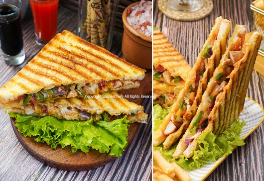 Chicken Fajita Sandwich Recipe by SooperChef