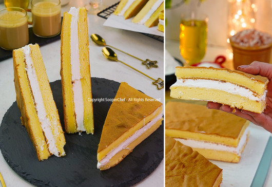 Cream Cake Sandwich Recipe by SooperChef