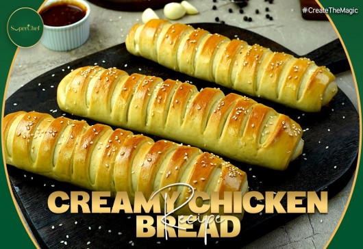 Delicious Creamy Chicken Bread Recipe by SuperChef