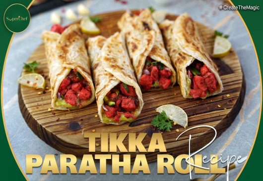 Chicken Tikka Paratha Roll Recipe