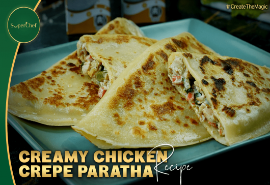 Creamy Chicken Crepe Paratha Recipe