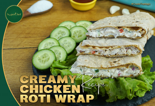 Creamy Chicken Roti Wrap Recipe