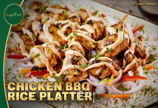 Chicken BBQ Rice Platter Recipe