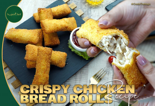 Crispy Chicken Bread Rolls Recipe