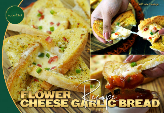 Flower Cheese Garlic Bread Recipe