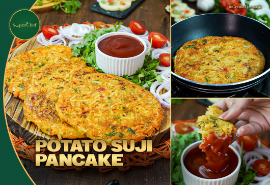 Potato Suji PanCakes Recipe