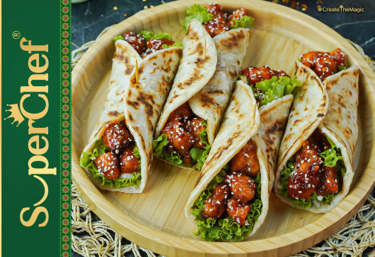 Korean Chicken Paratha Roll Recipe