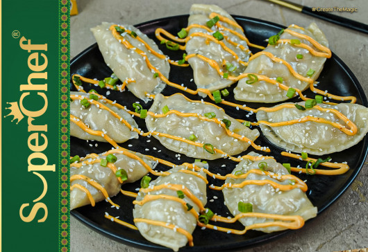 Malai Boti Dumplings with Dynamite Sauce Recipe