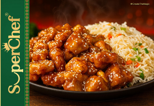 Crispy honey chicken with veg fried rice recipe