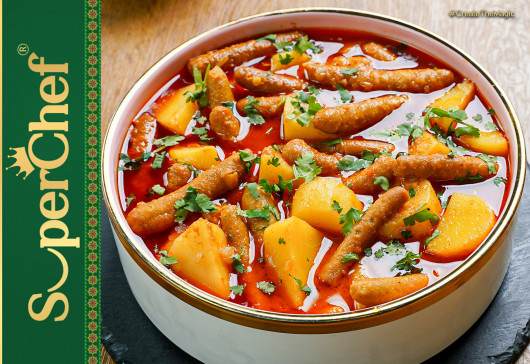 Lambi Pakoriyan Salan with Aloo